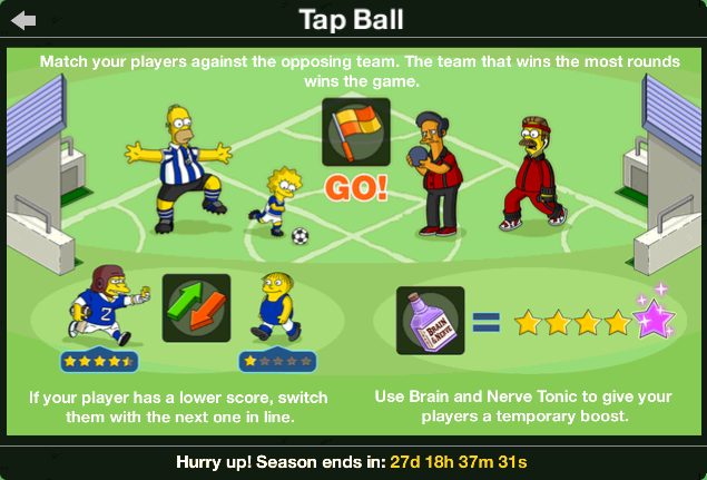 The Simpsons: Tap Ball rules guide